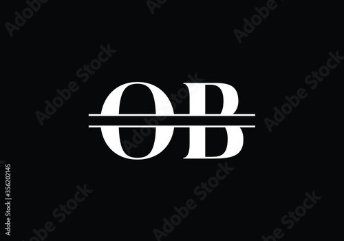 Initial Monogram Letter O B Logo Design Vector Template. O B Letter Logo Design