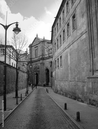 Salamanca   Castile and Le  n   Spain Aug 2011 A street of the old city of Salamanca