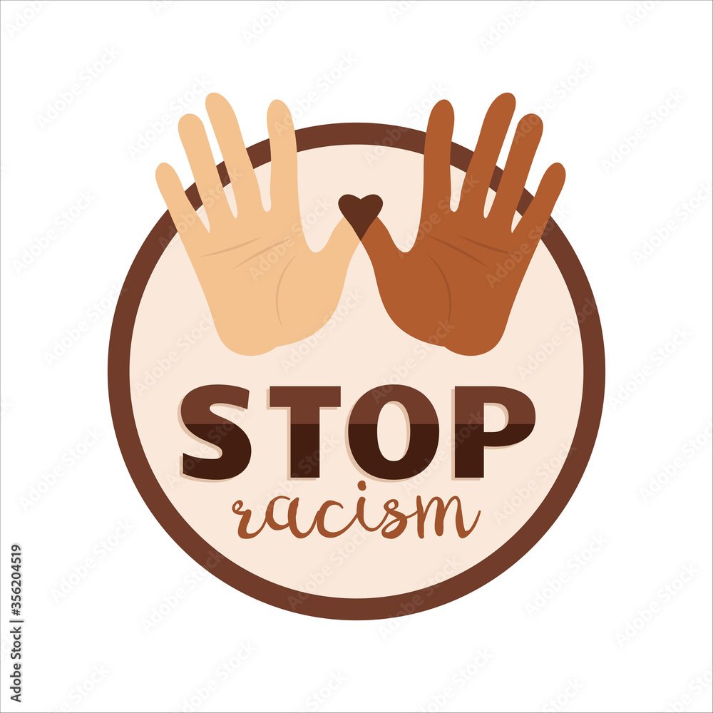 Stop racism. Black lives matter, we are equal. No racism concept. Flat style. Different skin colors. Supporting illustration. Vector. Stop racism. Black lives matter, we are equal. No racism concept. Flat style. Different skin colors. Supporting illustration. Vector.