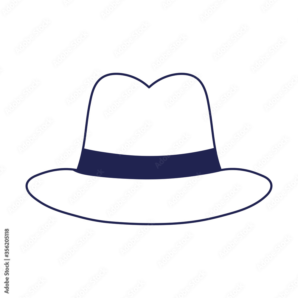 hat fashion trendy retro accessory isolated design icon hat fashion trendy retro accessory isolated design icon