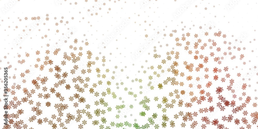 Light green, yellow vector texture with memphis shapes.