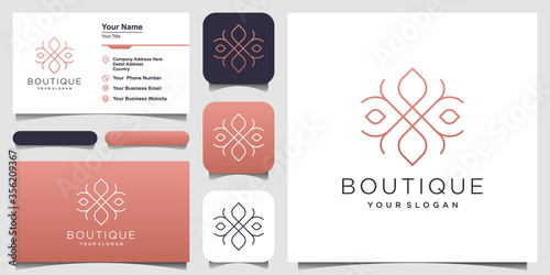Luxury ornament logo design and business card design