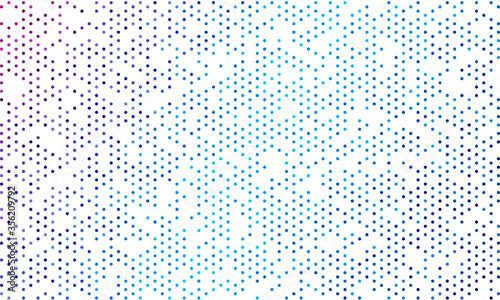 pink  blue vector banner with hexagons. Abstract background in halftone style with colored gradient.
