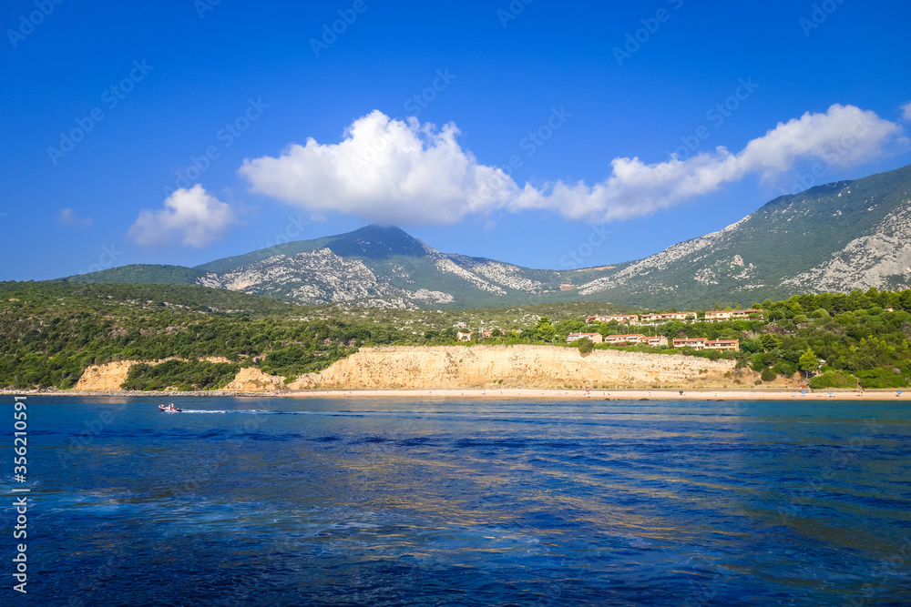 Sos Dorroles beach in Orosei Golf, Sardinia, Italy