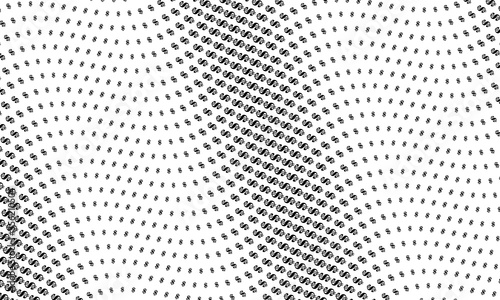 finance background with dollar sign in wave pattern