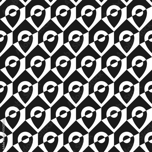 Seamless pattern with location icon