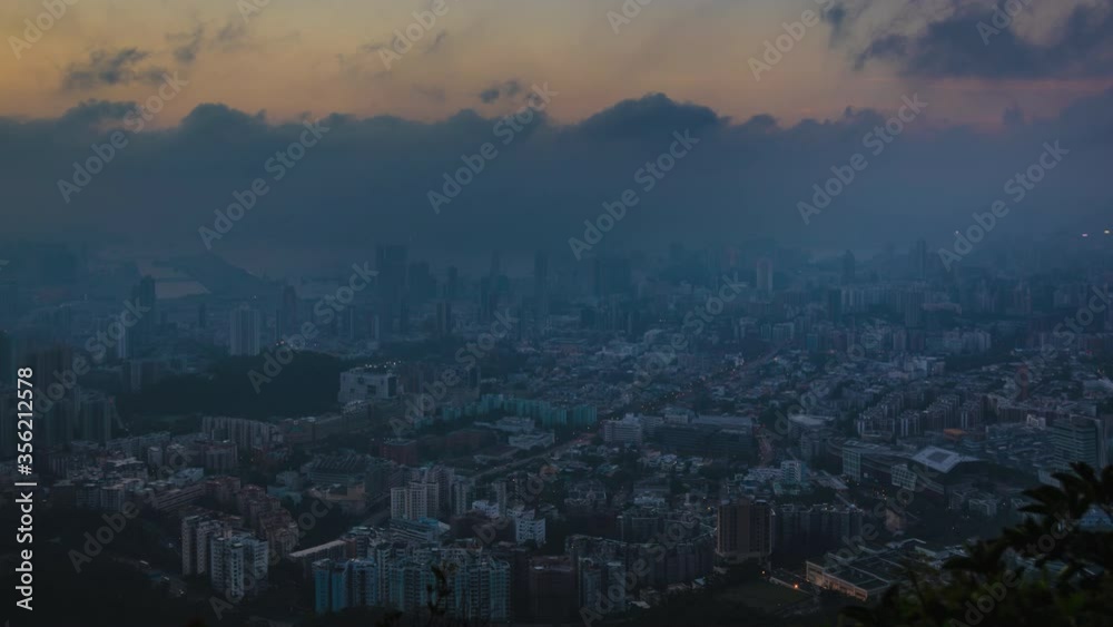 WS T/L PAN Cityscape of Kowloon / Hong Kong, China WS T/L PAN Cityscape of Kowloon / Hong Kong, China