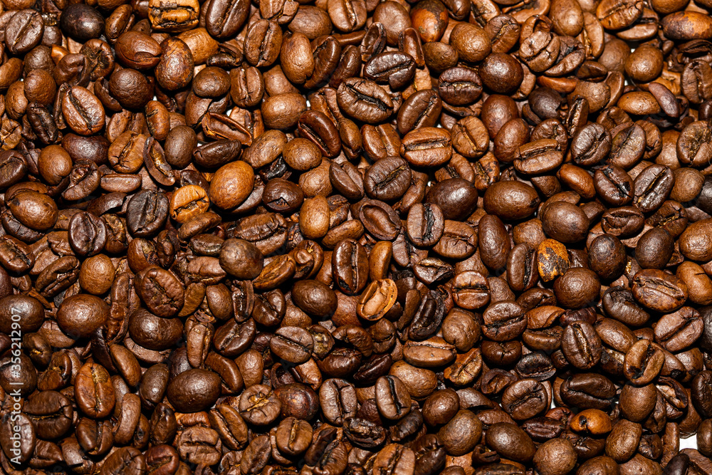 Fototapeta premium Patrón de granos de café
