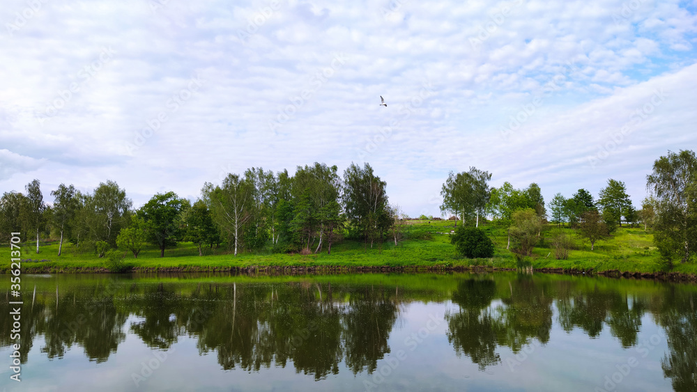 Obraz premium Perfect lake landscape in the spring season