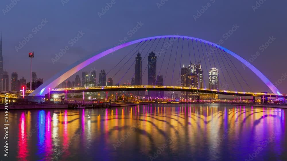 WS T/L ZO Footbridge crossing Dubai Creek / Dubai, United Arab Emirates WS T/L ZO Footbridge crossing Dubai Creek / Dubai, United Arab Emirates