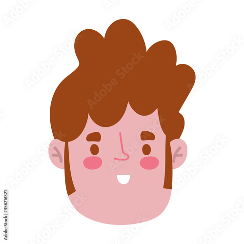 male face character portrait man isoated design icon