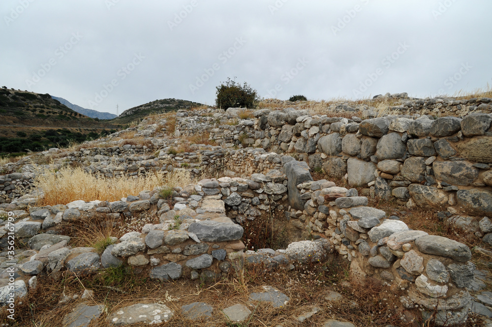 Quartier Fd des ruines de la cité minoenne de Gournia en Crète