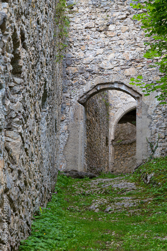 Stone citadel. Gallenstein Castle outdoors. Austria. photo