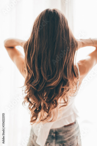 Woman with a beautiful healthy long hair
