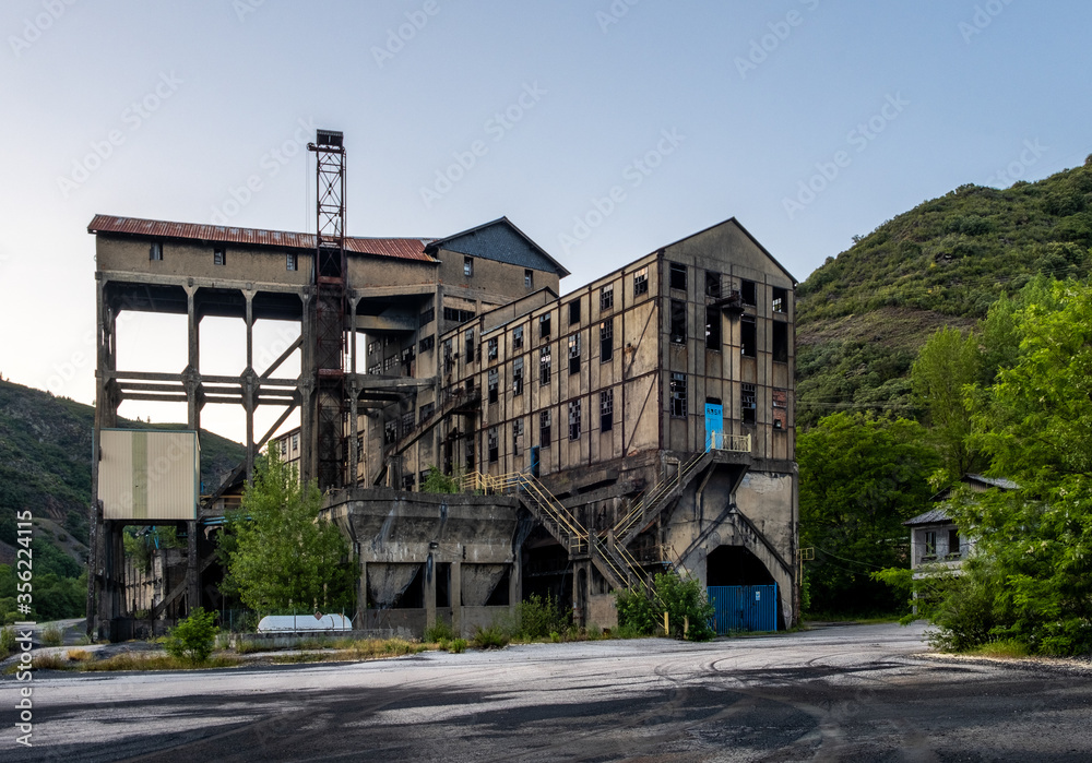 major abandoned coal cleaning factory.