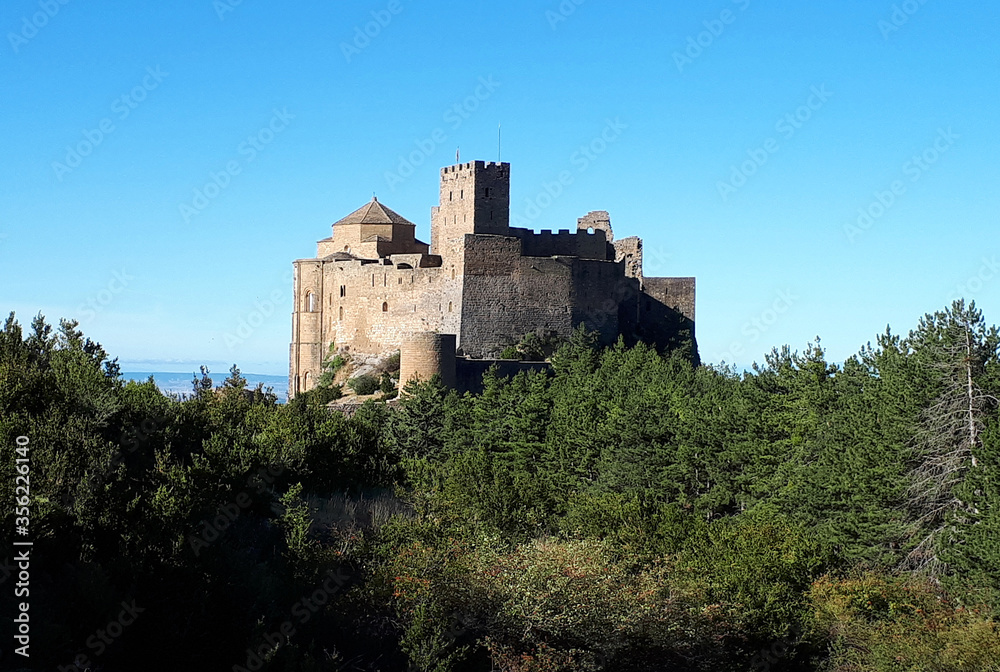 View of the Castle of Loarre. Huesca. Aragon. Spain. 
