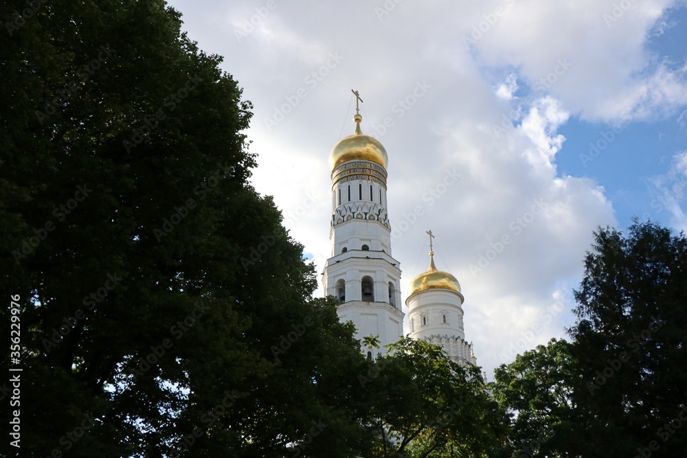 Buildings and landmarks of the beautiful Moscow.