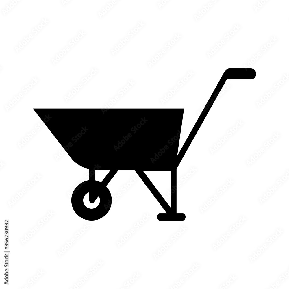 wheel barrow icon design vector template wheel barrow icon design vector template