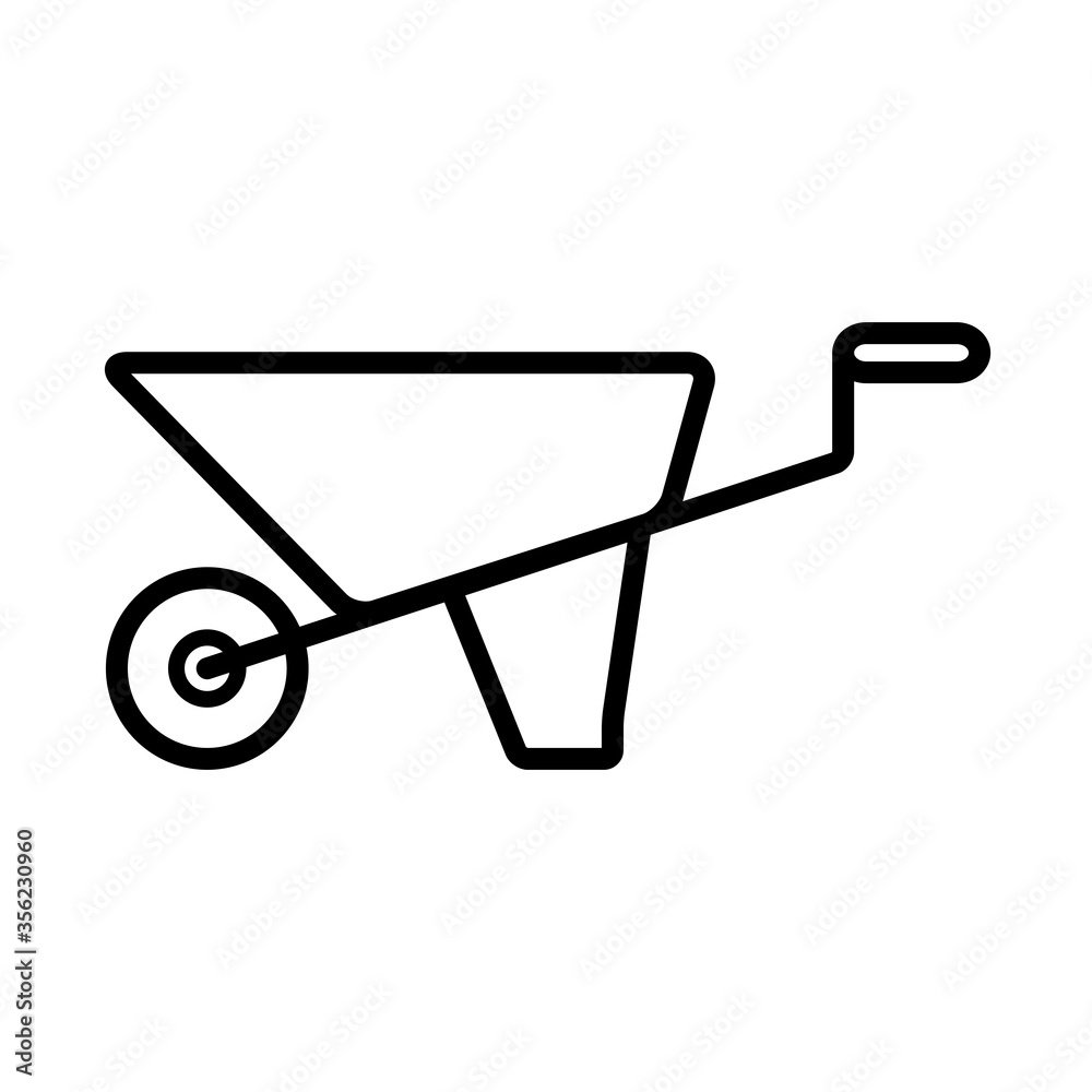 wheel barrow icon design vector template wheel barrow icon design vector template