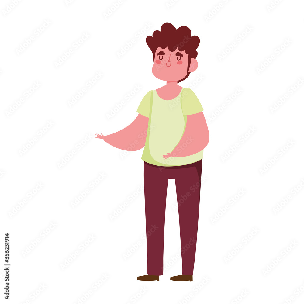man character male avatar portrait cartoon isolated icon design