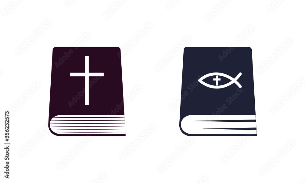 Bible icon in trendy flat style isolated on a white background. Religion symbol. Vector illustration, EPS10 Bible icon in trendy flat style isolated on a white background. Religion symbol. Vector illustration, EPS10