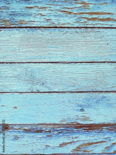 old wood blue background