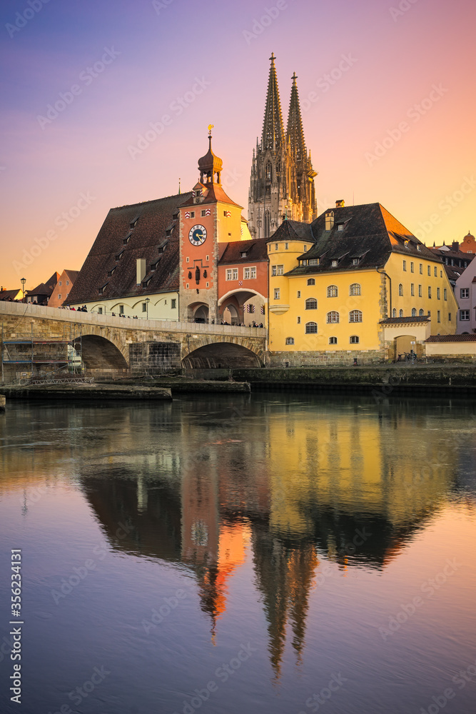 The old town of Regensburg, Germany