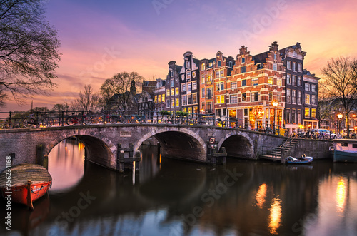 Sunset in Amsterdam  Netherlands