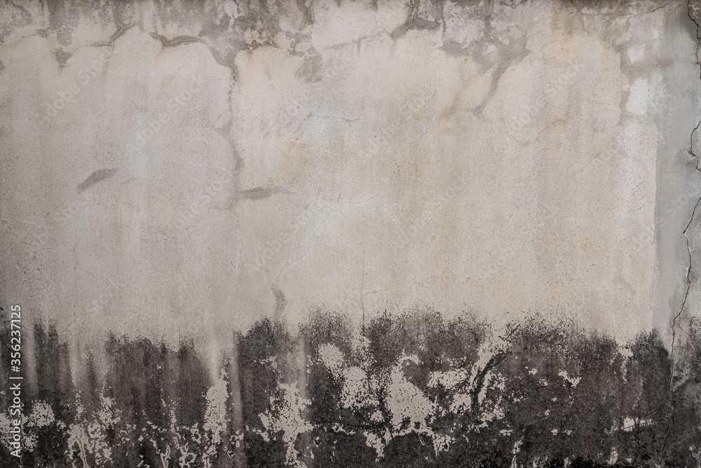 Empty interior for design, Old crack concrete wall. Dirty cement wall texture and background.