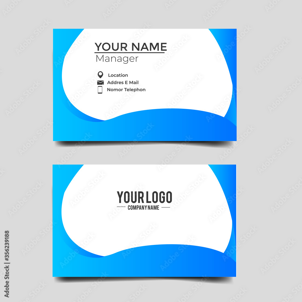 Fototapeta premium Vector Modern Creative and Clean Business Card Template.Stationery Design.Modern minimalist business card template. Corporate Business Card Design vector simple style. Branding, stationary.vector eps 