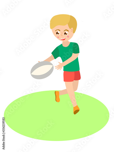 boy plays rugby