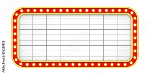 Sign board with lights frame