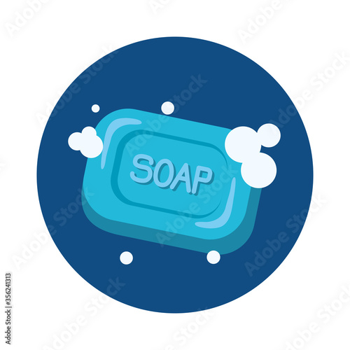 soap bar design, Disinfects clean antibacterial and hygiene theme Vector illustration
