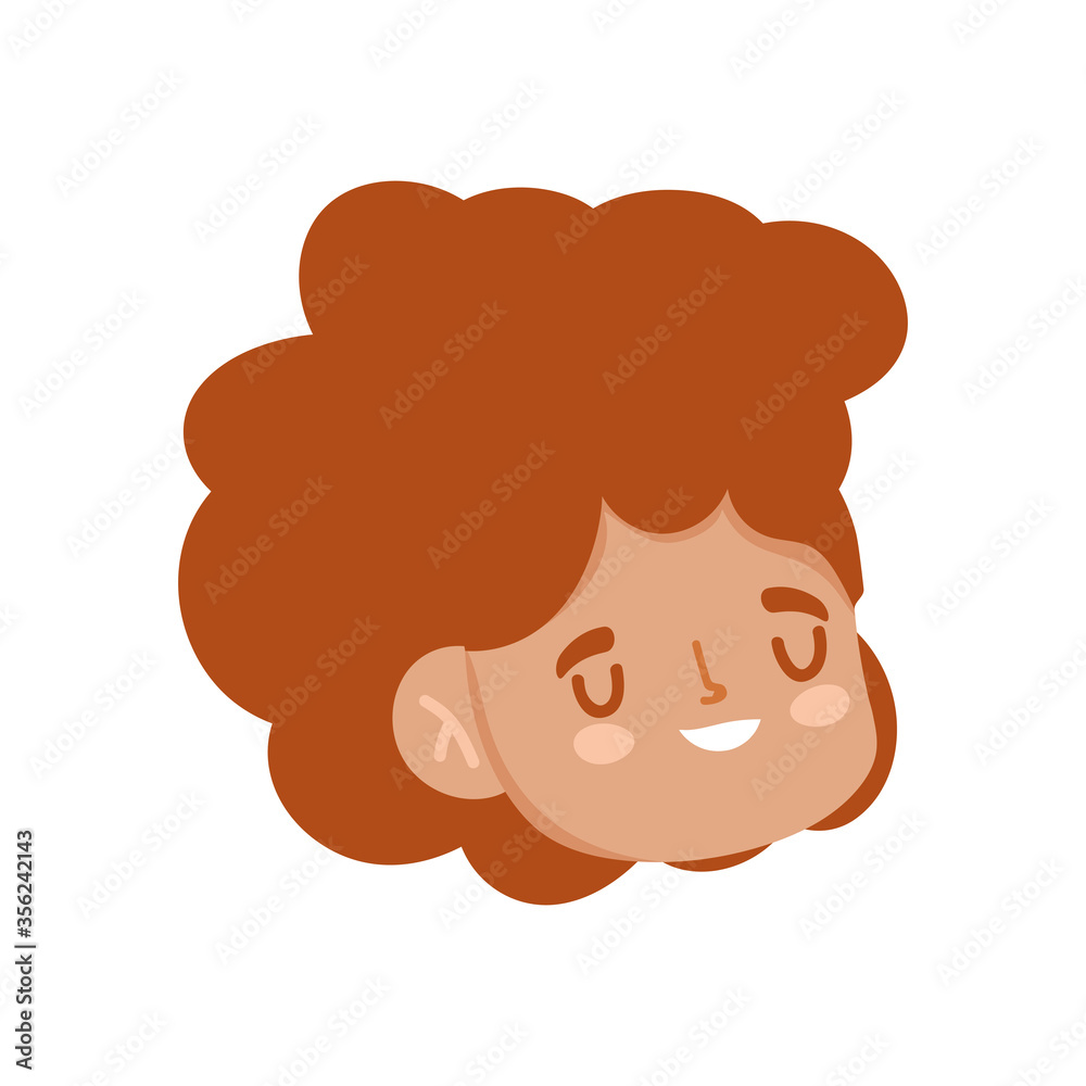 cute woman face character cartoon isolated design icon cute woman face character cartoon isolated design icon