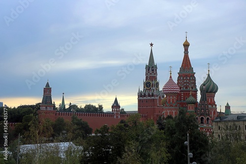 View of Red square and Kremlin in Moscow