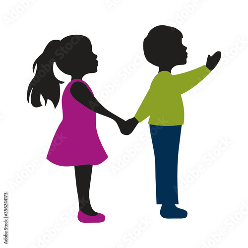 little boy and girl