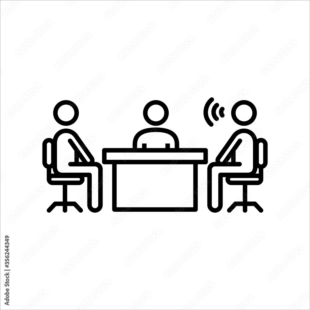 Business meeting, conference in office. Flat line vector icon for mobile application, button and website design. Illustration isolated on white background. EPS 10 design, logo, app, infographic, Business meeting, conference in office. Flat line vector icon for mobile application, button and website design. Illustration isolated on white background. EPS 10 design, logo, app, infographic,