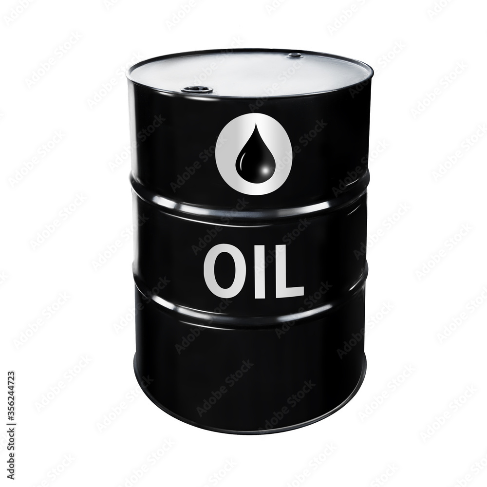 Oil industry concept with oil petrol barrel. 3D Illustration Oil industry concept with oil petrol barrel. 3D Illustration