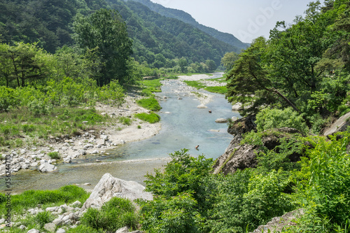Valley in Myohyang Mountains, North Korea