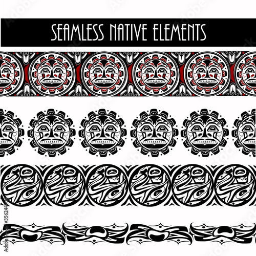 abstract background native north american set
