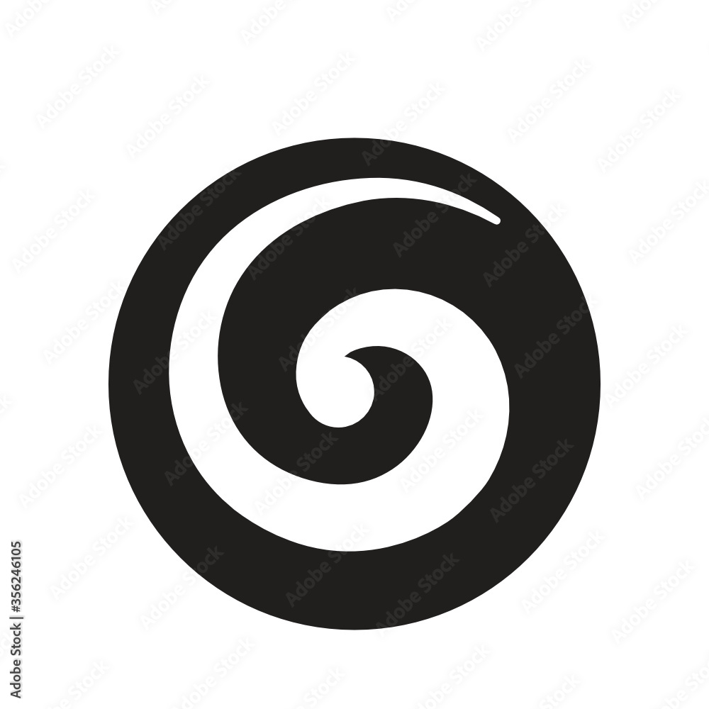 Koru, Maori symbol, spiral shape based on silver fern frond Koru, Maori symbol, spiral shape based on silver fern frond