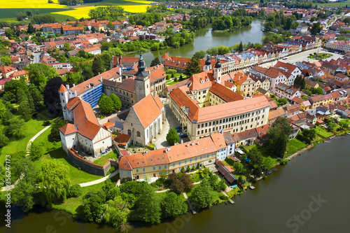 Town of Telc. Telc is a town in southern Moravia in the Czech Republic. The historic center of Telc is a UNESCO World Heritage Site photo