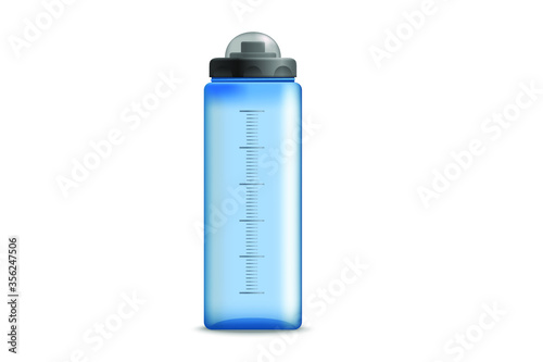 Water bottle Vector flat illustration, isolated on white background.