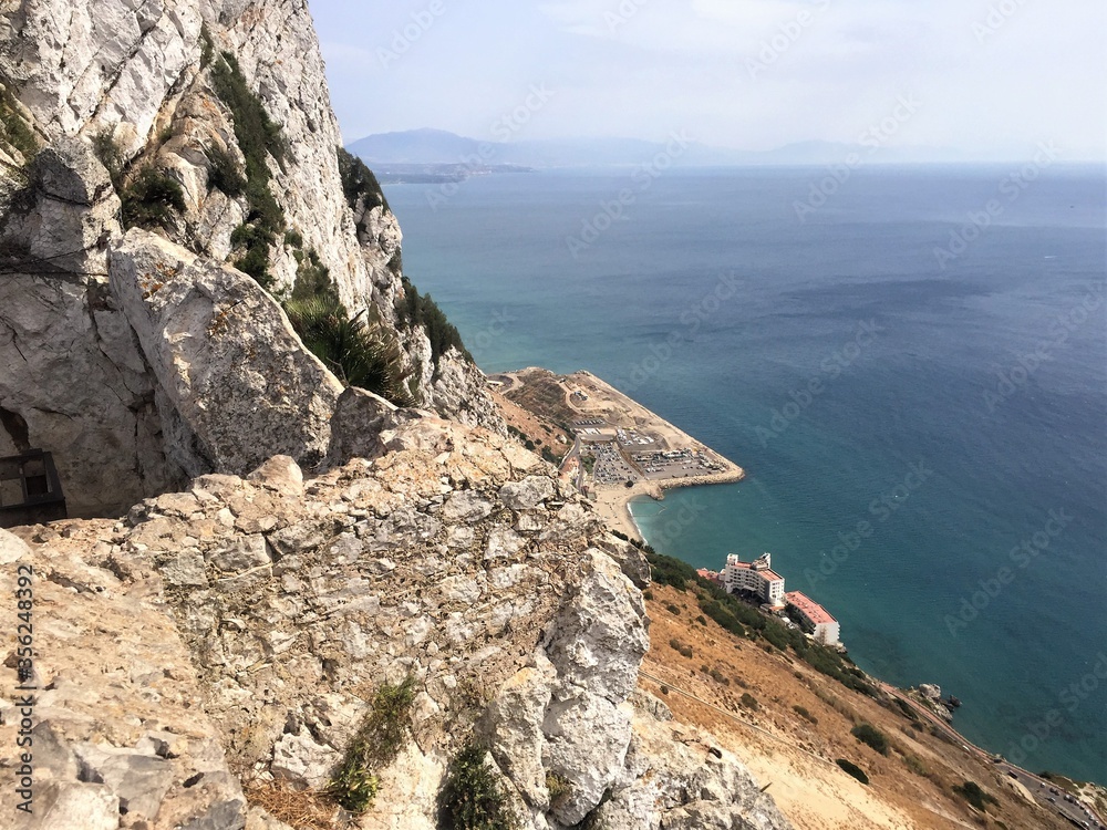 veiw to Gibraltar Rock and Morocco