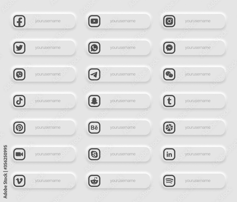 Popular Social Media Lower Third Icons 3D Banner Vector Set On Light  Background. Design Elements For Digital Business. Facebook, Youtube,  Instagram, Twitter, Whatsapp, Tiktok, Chat, Linkedin, Spotify Stock Vector  | Adobe Stock
