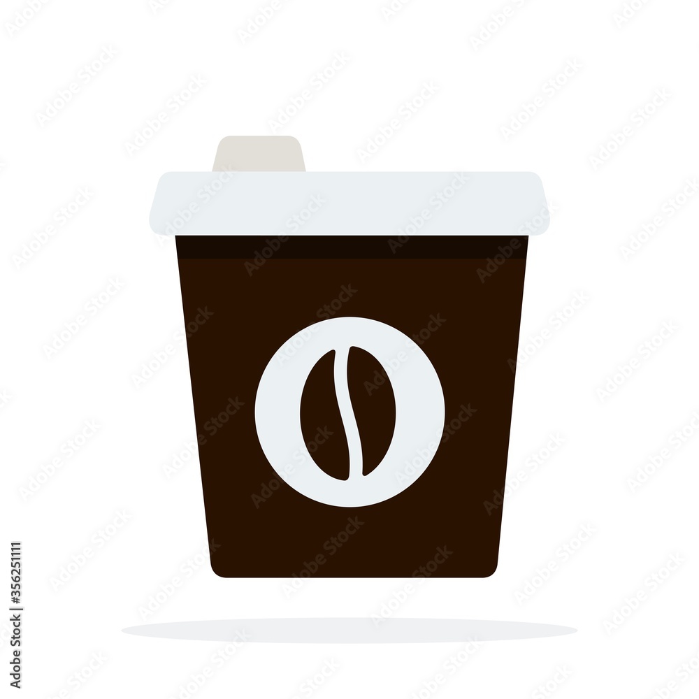 Disposable coffee cup vector icon flat isolated Disposable coffee cup vector icon flat isolated