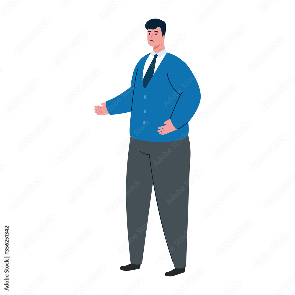 sad businessman design, Office business management and corporate theme Vector illustration