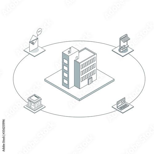Isometric Omnichannel Graphic