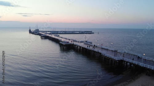 Wallpaper Mural Pier During Sunrise - Aerial Torontodigital.ca
