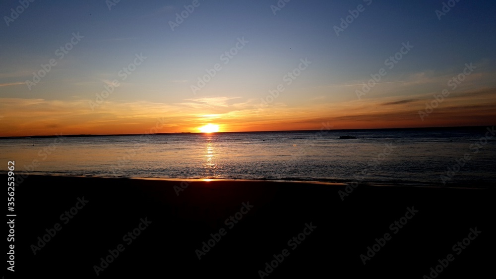 sunset over the sea sunset over the sea